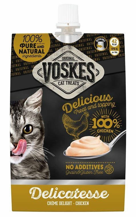 Zdjęcie Voskes Creme Delight krem dla kota dla kota z kurczakiem i tauryną 90g