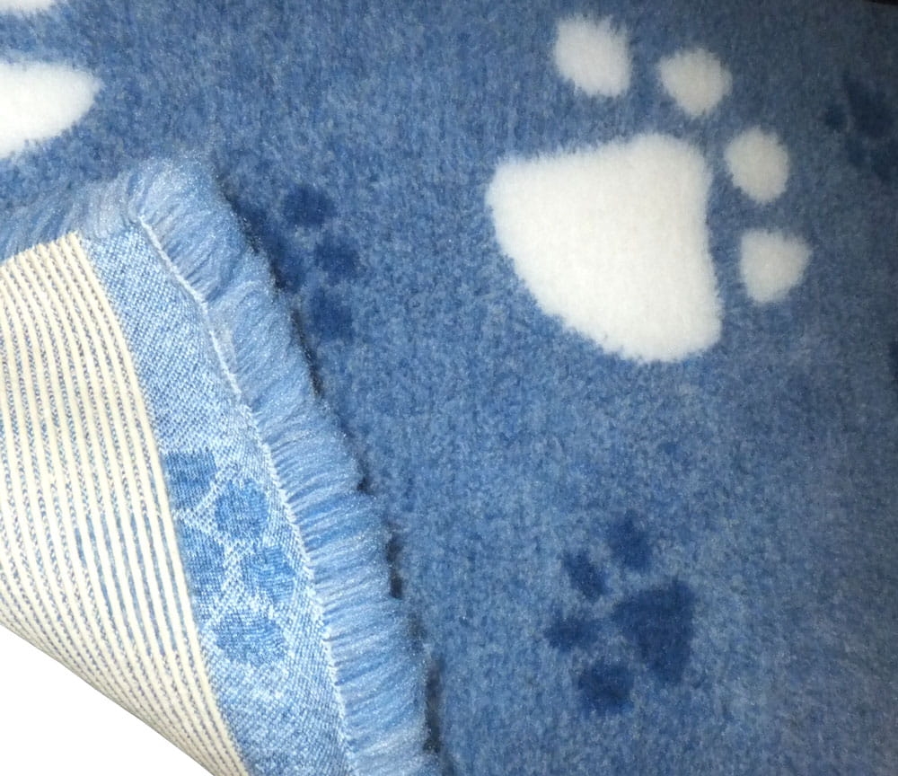 Zdjęcie Dry Bed Suche legowisko antypoślizgowe Gęstość A+ niebieski w łapki 75 x 50 cm