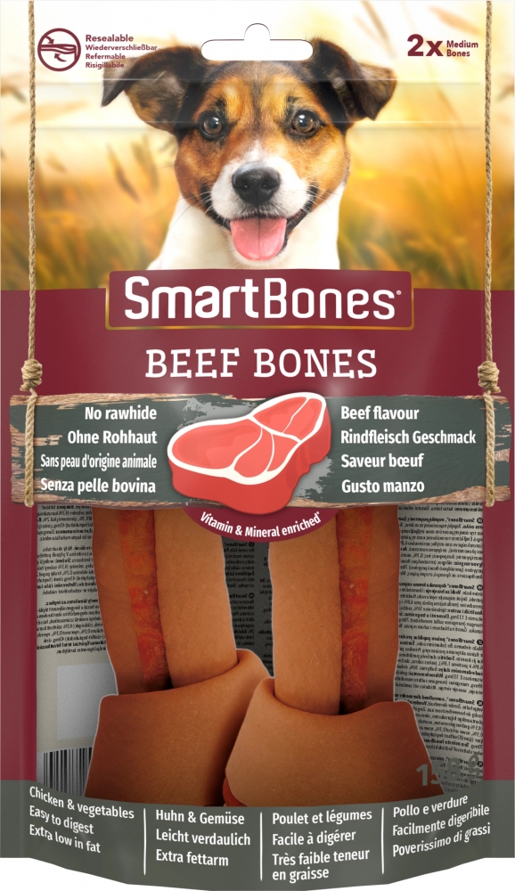Zdjęcie Smart Bones Beef Bones kości do żucia dla psów  Medium (dla średnich ras) 2 szt.