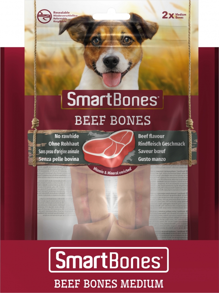 Zdjęcie Smart Bones Beef Bones kości do żucia dla psów  Medium (dla średnich ras) 2 szt.