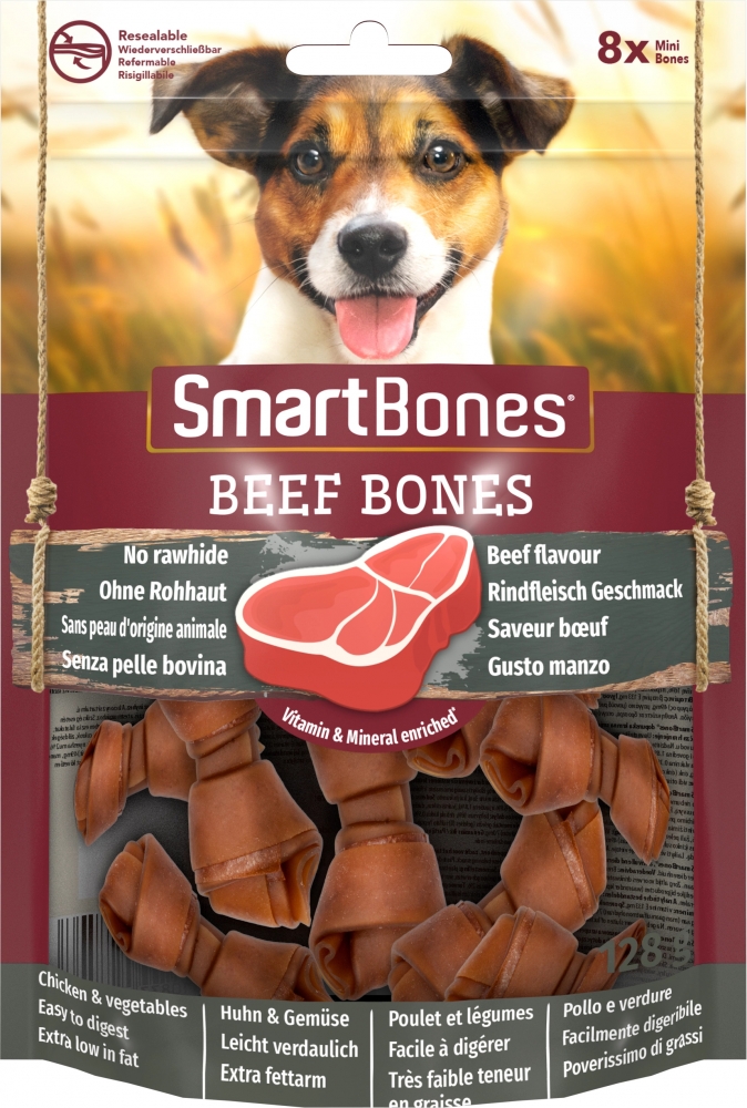 Zdjęcie Smart Bones Beef Bones kości do żucia dla psów  Mini (dla małych ras) 8 szt.