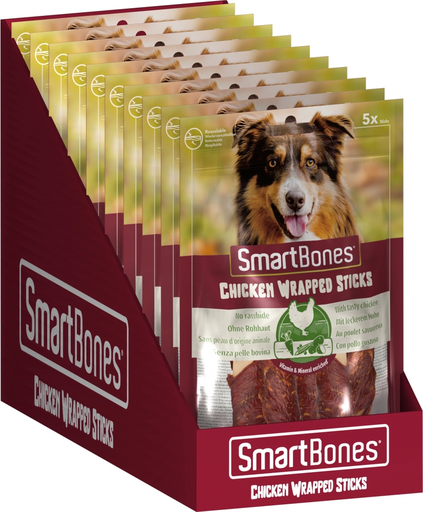 Zdjęcie Smart Bones Chicken Wrap Sticks pałeczki do żucia dla psów Medium (dla średnich ras) 5 szt.