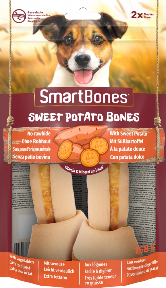 Zdjęcie Smart Bones Sweet Potato Bones kości do żucia dla psów  Medium (dla średnich ras) 2 szt.