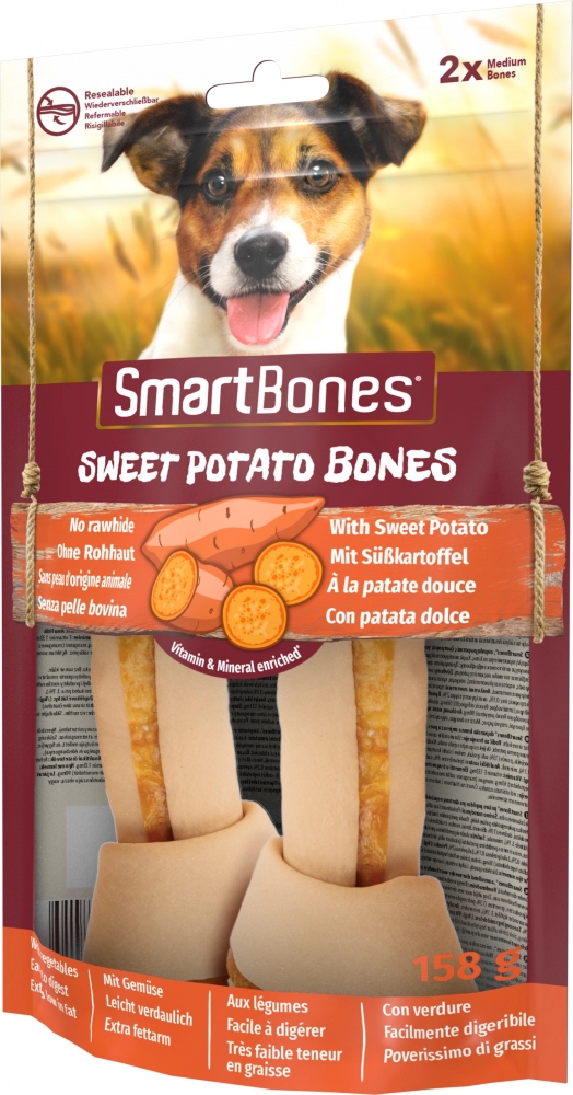 Zdjęcie Smart Bones Sweet Potato Bones kości do żucia dla psów  Medium (dla średnich ras) 2 szt.
