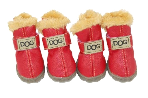 Zdjęcie Zolux Buty zimowe dla psa  czerwone T3: 5 x 4 cm