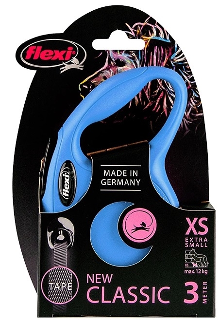 Zdjęcie Flexi New Classic Tape XS smycz automatyczna niebieska taśma 3m
