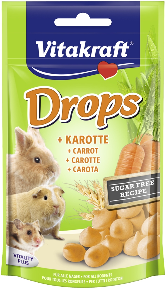 Zdjęcie Vitakraft Drops Karotte dla gryzoni i królików  dropsy z marchewką 75g