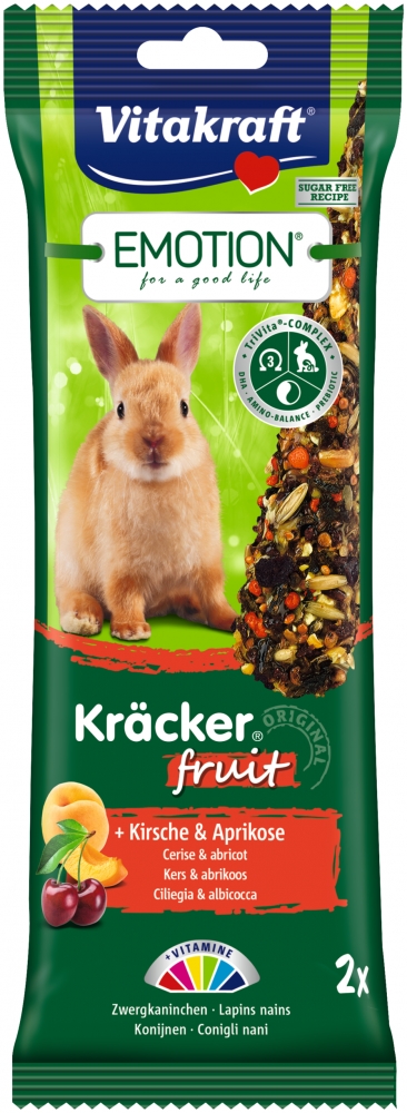 Zdjęcie Vitakraft  Emotion Kracker Fruit kolby dla królika  z wiśniami i morelami 2 szt.