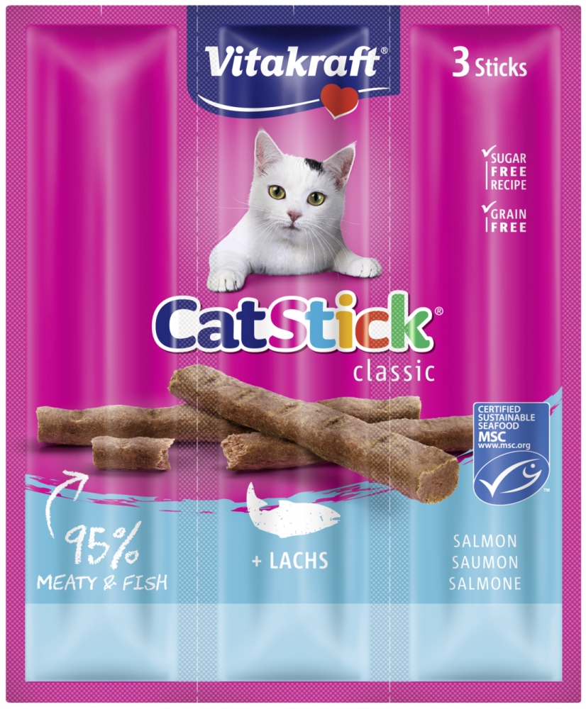 Zdjęcie Vitakraft Cat Stick kabanoski dla kota z łososiem 3 szt.