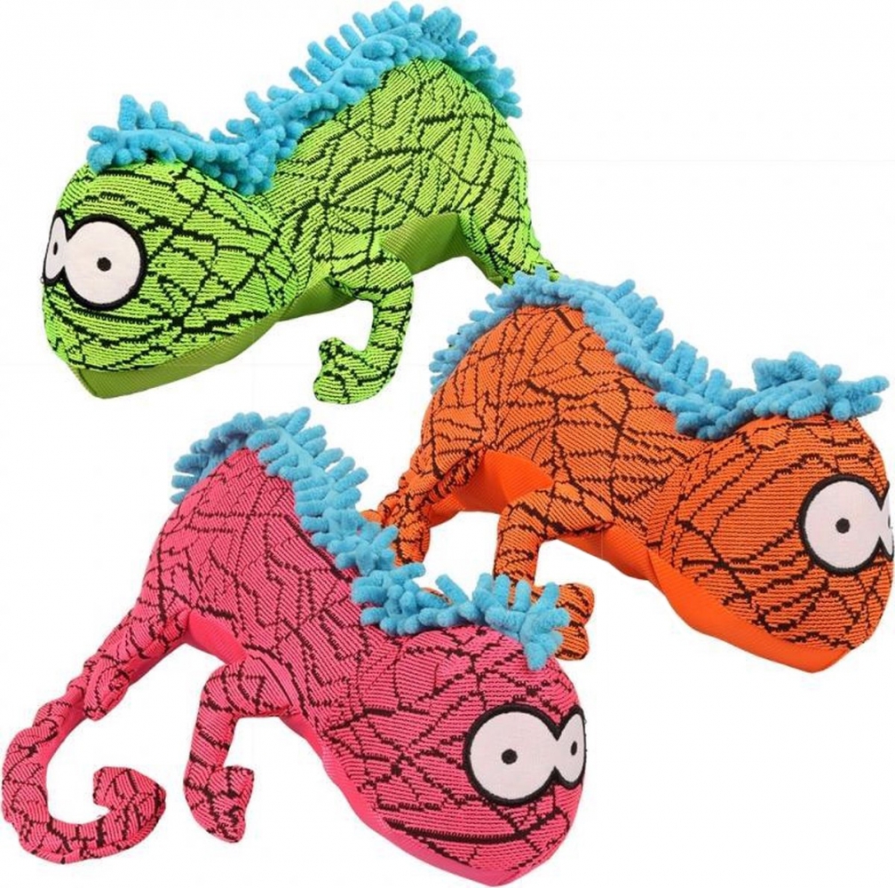 Zdjęcie Coockoo Rango zabawka kameleon z piszczałką dla psa  miks kolorów 27 x 11 x 11 cm