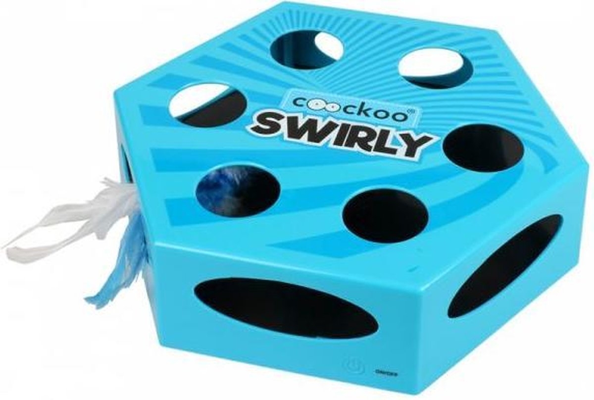 Zdjęcie Coockoo Swirly interaktywna zabawka dla kota  niebieska 20,5 x 7 x 23 cm
