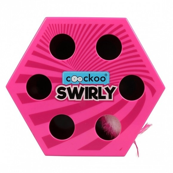 Zdjęcie Coockoo Swirly interaktywna zabawka dla kota  różowa 20,5 x 7 x 23 cm