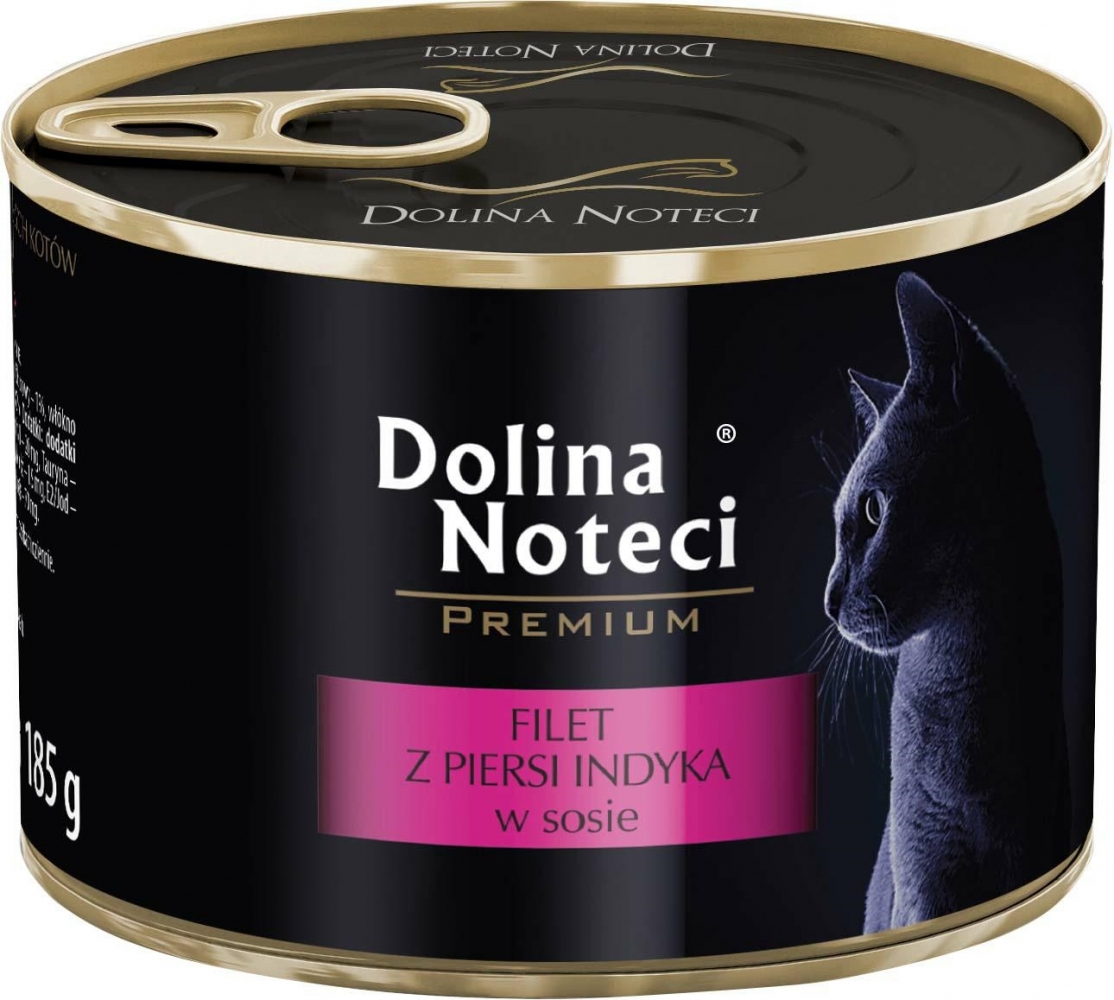 Zdjęcie Dolina Noteci Premium puszka dla kota  filet z piersi indyka w sosie 185g