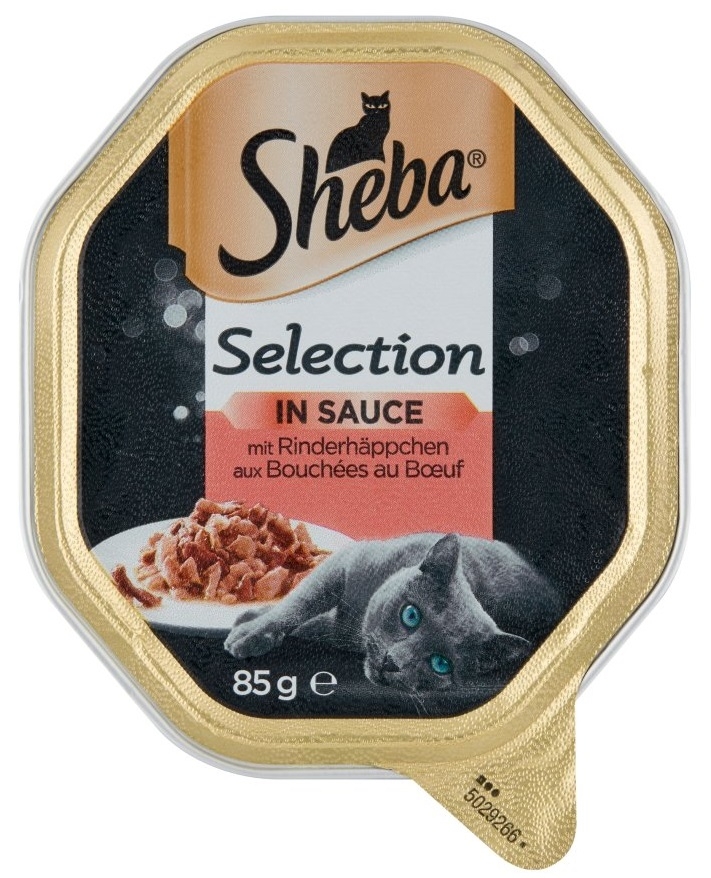 Zdjęcie Sheba Selection in Sauce tacka dla kota  z kawałkami wołowiny w sosie 85g