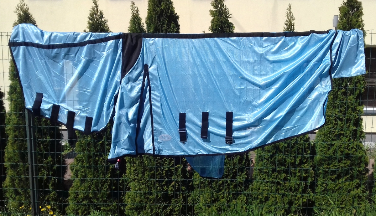 Zdjęcie York Derka Blue przeciw owadom z kapturem siatkowa blękitna 