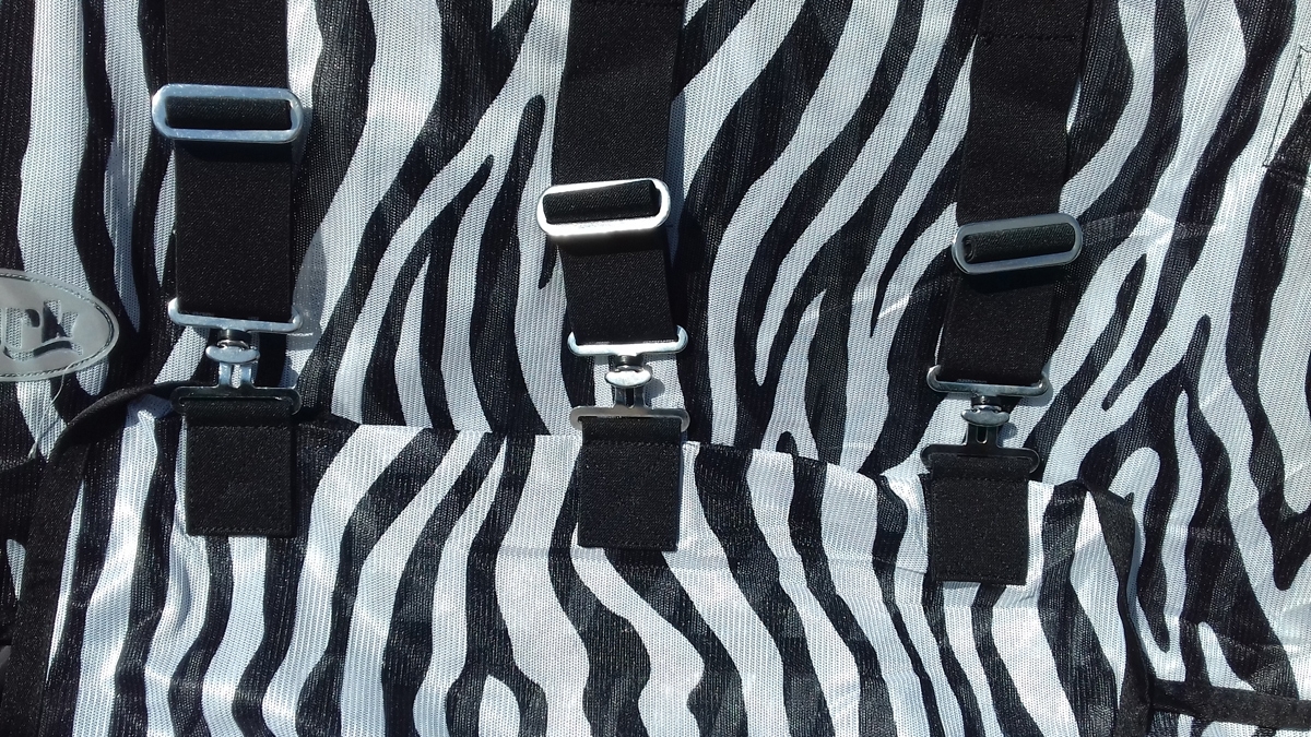 Zdjęcie York Derka Zebra przeciw owadom z kapturem siatkowa czarno-biała 