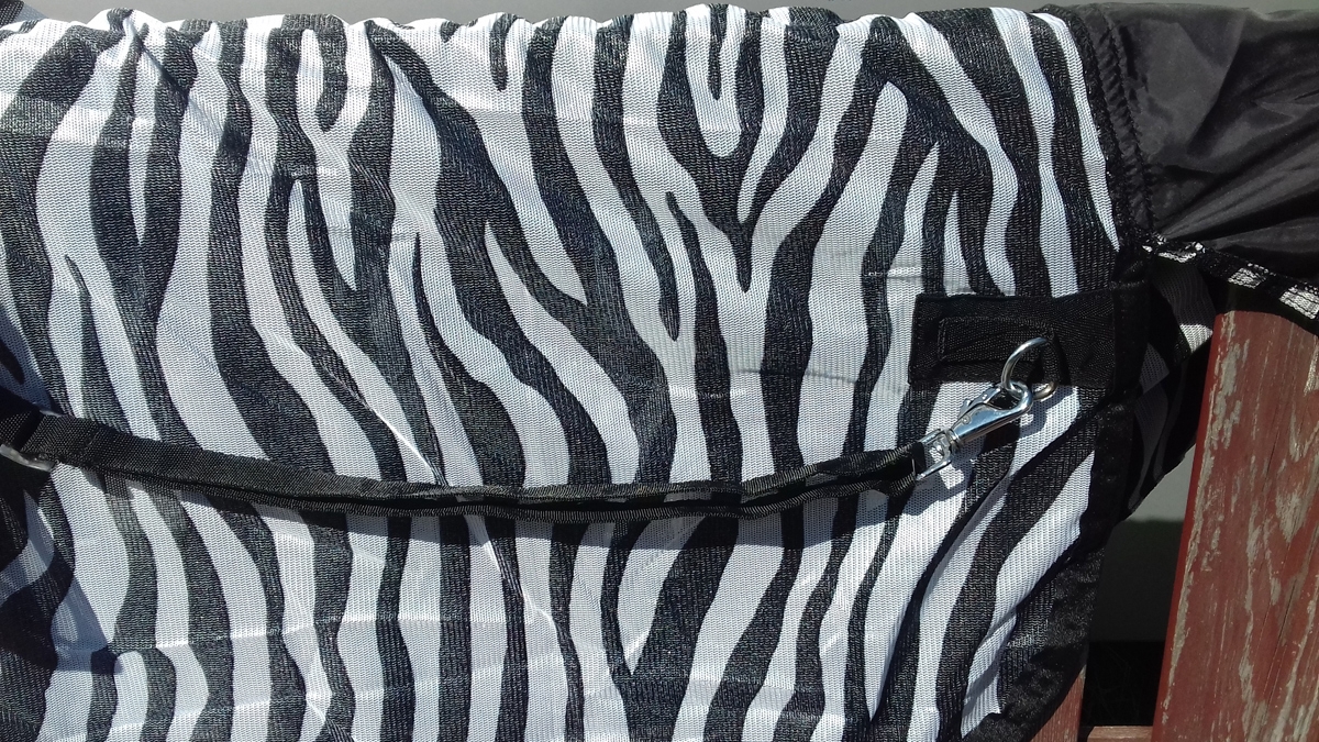 Zdjęcie York Derka Zebra przeciw owadom z kapturem siatkowa czarno-biała 