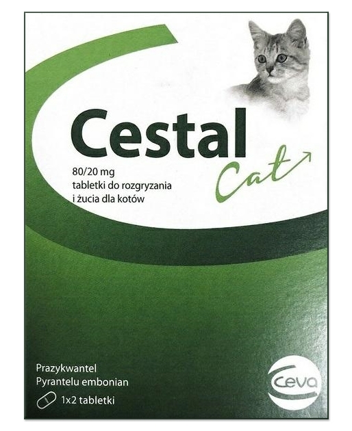 Zdjęcie Ceva Cestal Cat  tabletki na odrobaczanie dla kotów 2 szt.