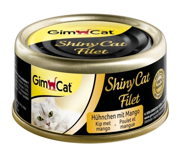 Zdjęcie Gimpet ShinyCat Filet puszka dla kota  z kurczakiem i mango sosie 70g