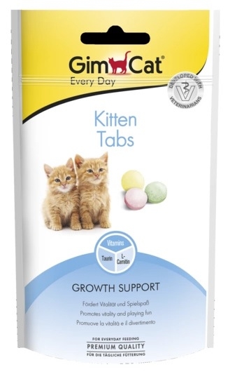 Zdjęcie Gimcat Kitten Tabs torebka  dropsy witaminowe dla kociąt 40g