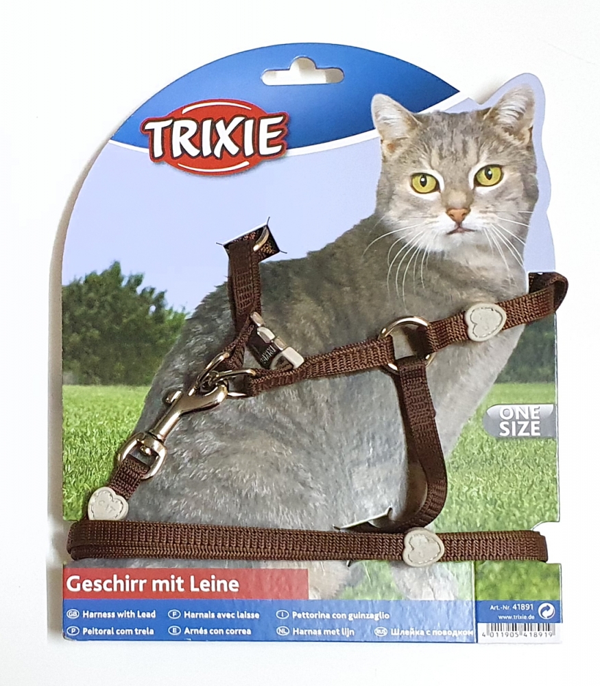 Zdjęcie Trixie Szelki ze smyczą One Touch dla kota   26-37 cm/10 mm 
