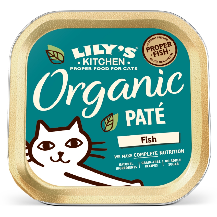 Zdjęcie Lily's Kitchen Organic Fish Pate tacka dla kota ryby 85g