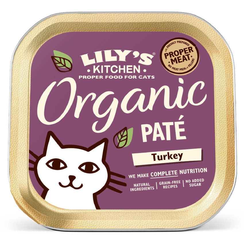 Zdjęcie Lily's Kitchen Organic Turkey Pate tacka dla kota indyk 85g