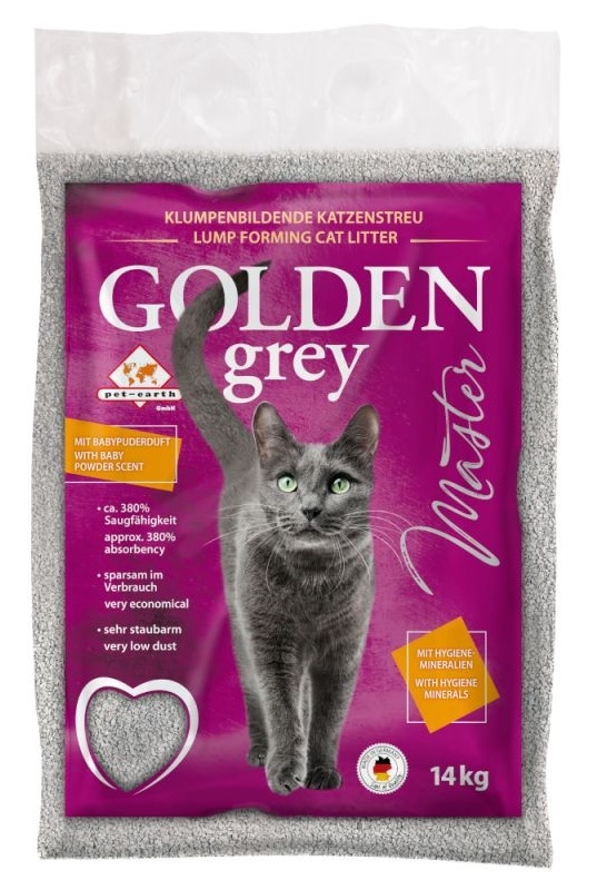 Zdjęcie Golden Grey Master samozbrylający żwirek dla kotów  z silikonem 14kg