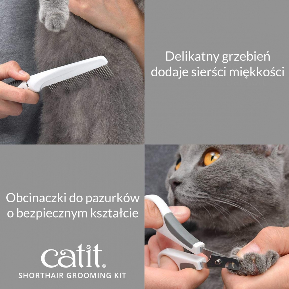 Zdjęcie catit Zestaw do pielęgnacji  dla kotów z krótką sierścią 6 sztuk