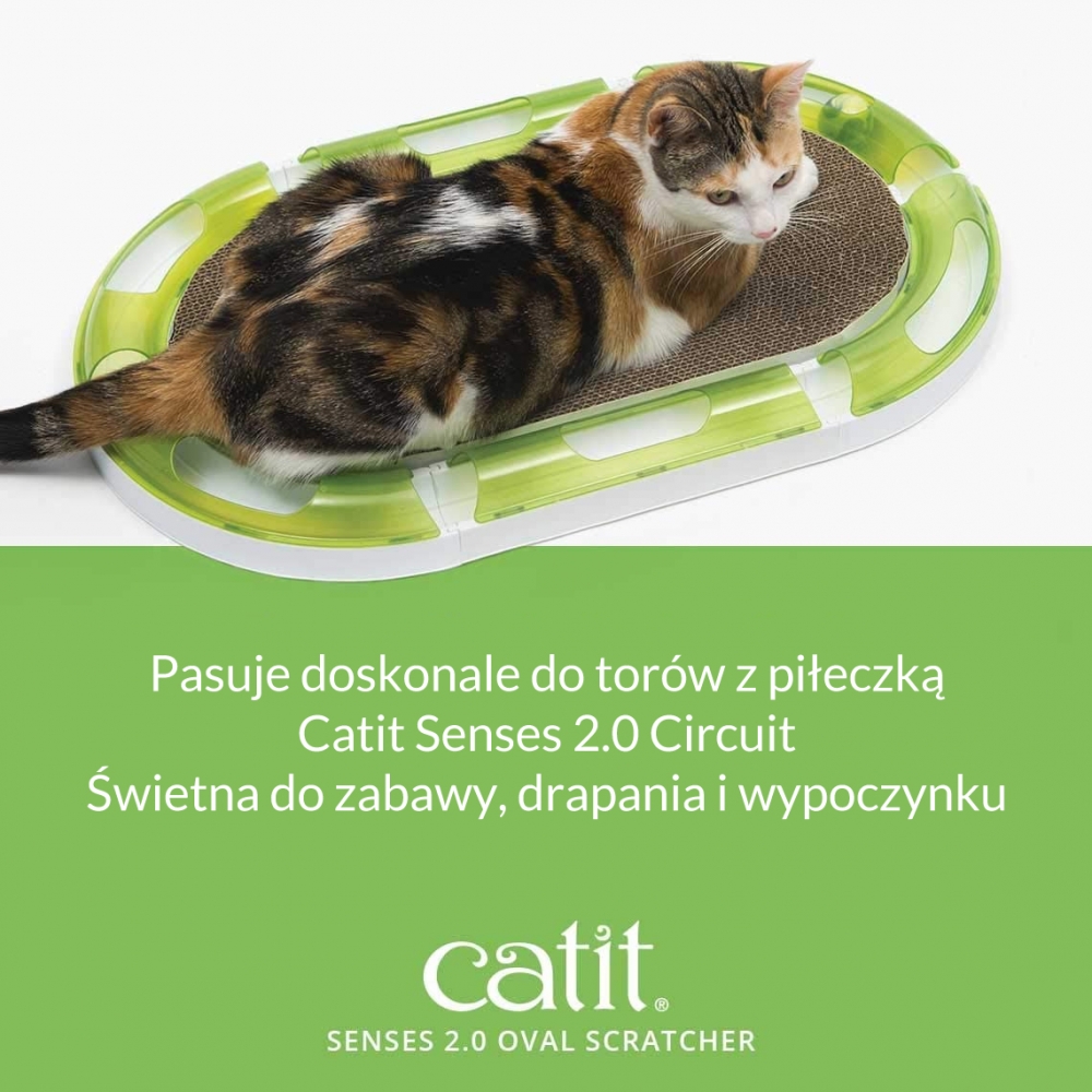 Zdjęcie catit Senses 2.0 Oval Scratcher drapka dla kota kartonowa  49x 24,5x 3,5cm 