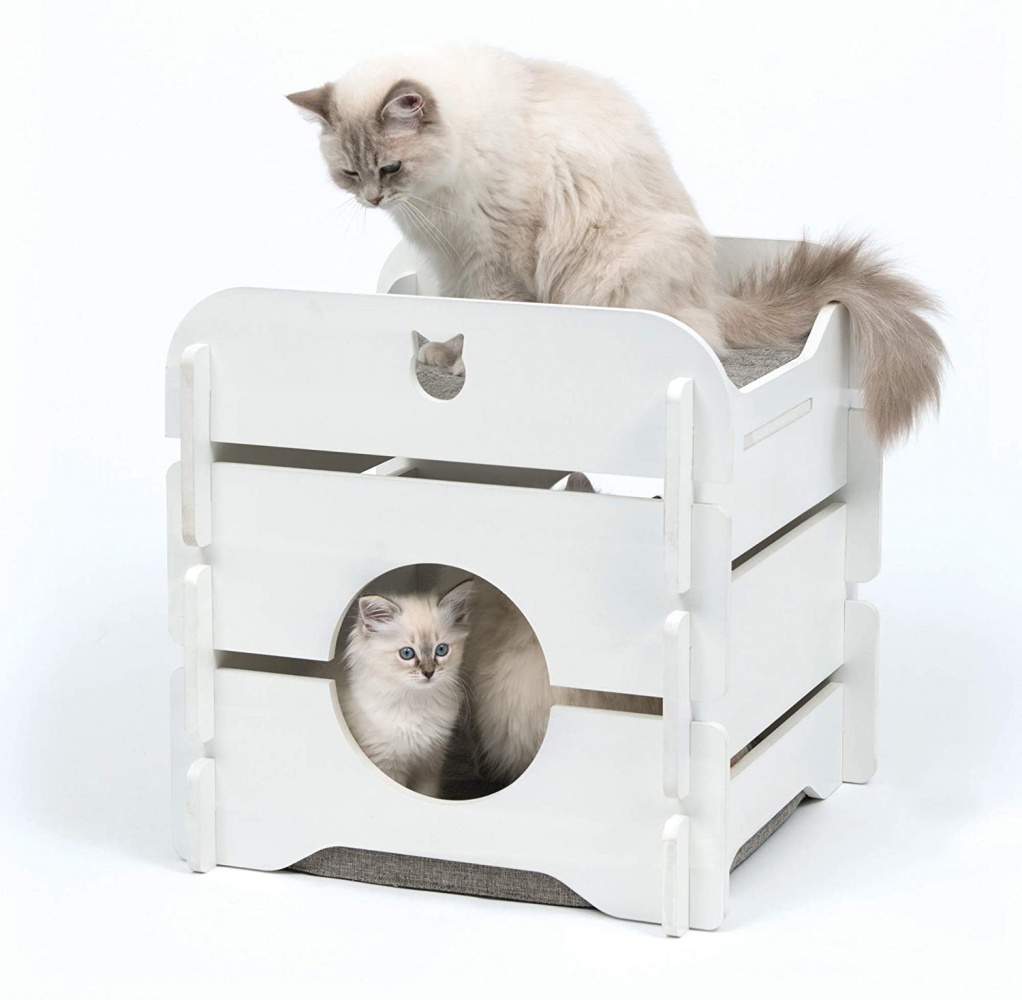 Zdjęcie catit Vesper Cottage domek dla kota  biały 50 x 50 x 49 cm