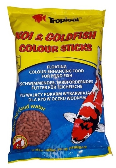 Zdjęcie Tropical Koi & Goldfish Colour Sticks worek  pływający pokarm wybarwiający dla koi 1000ml (90g)