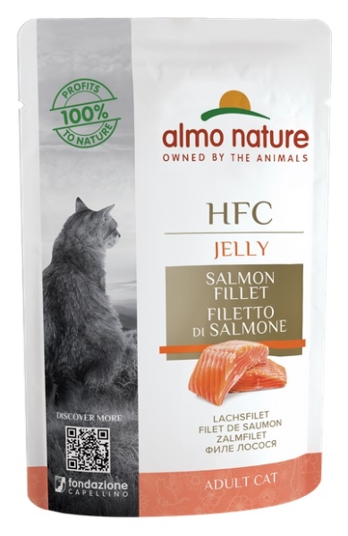 Zdjęcie Almo Nature HFC Adult Cat saszetka Jelly  filet z łososia w galaretce 55g