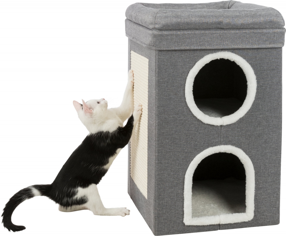 Zdjęcie Trixie Drapak wieża dla kota Saul  szary melanż 39 x 64 x 39 cm