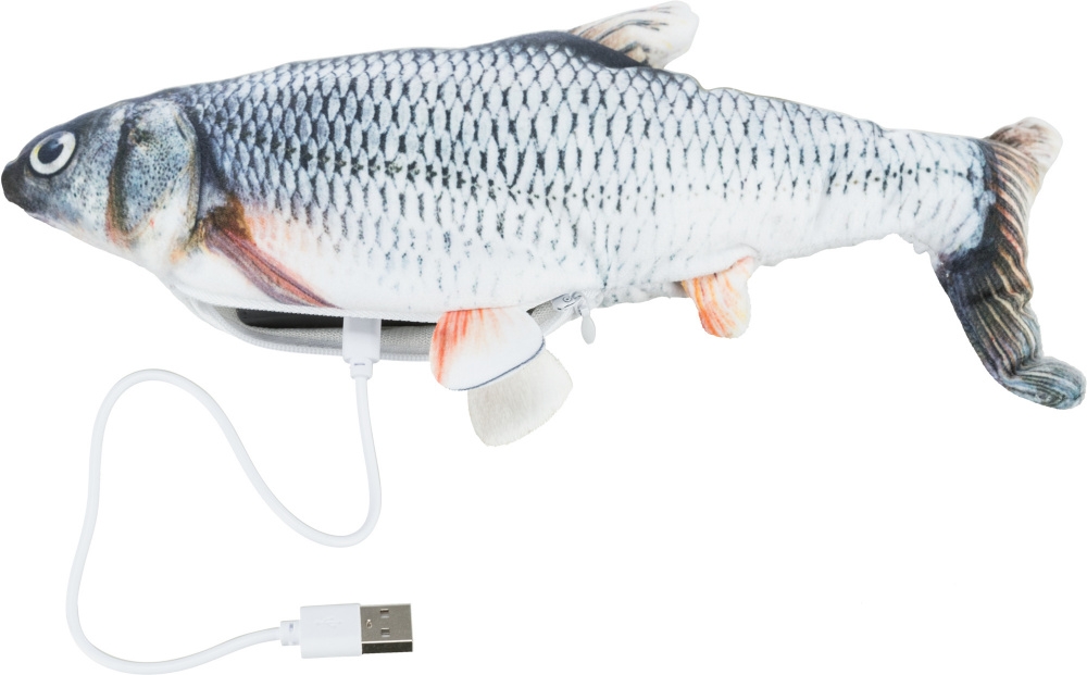 Zdjęcie Trixie Zabawka Wriggly Fish trzepocząca ryba na USB  30 cm