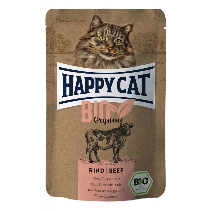 Zdjęcie Happy Cat Bio Organic saszetka dla kota wołowina 85g