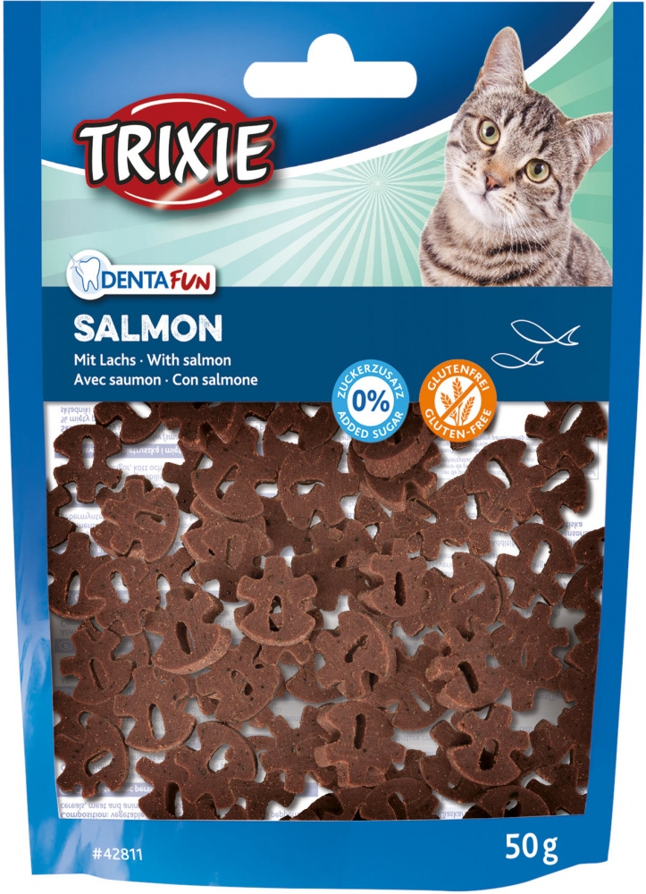 Zdjęcie Trixie Denta Fun Salmon przysmaki dla kotów  z łososiem 50g