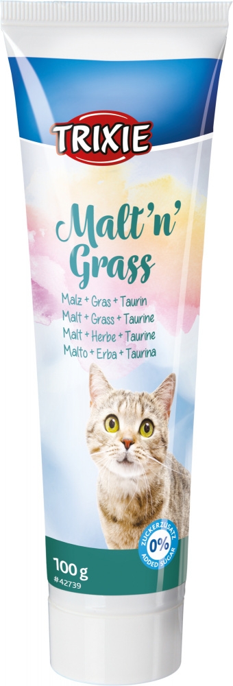 Zdjęcie Trixie Cat Malt 'n' Grass pasta odkłaczająca  z kocią trawką i tauryną 100g