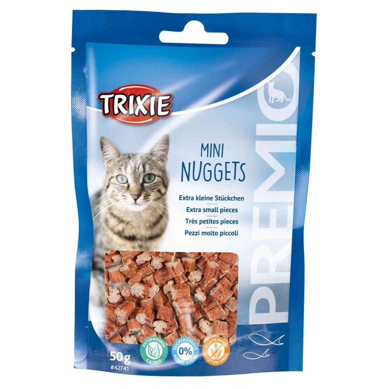 Zdjęcie Trixie Premio Mini Fish Nugets dla kota  z tuńczykiem, kurczakiem i kocimiętką 50g