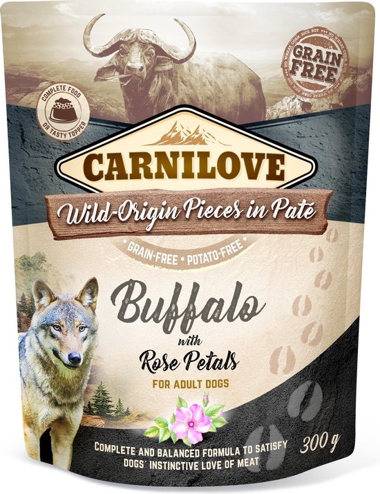 Zdjęcie Carnilove Saszetka dla psa Buffalo & Rose Petals bawół i płatki róży 300g