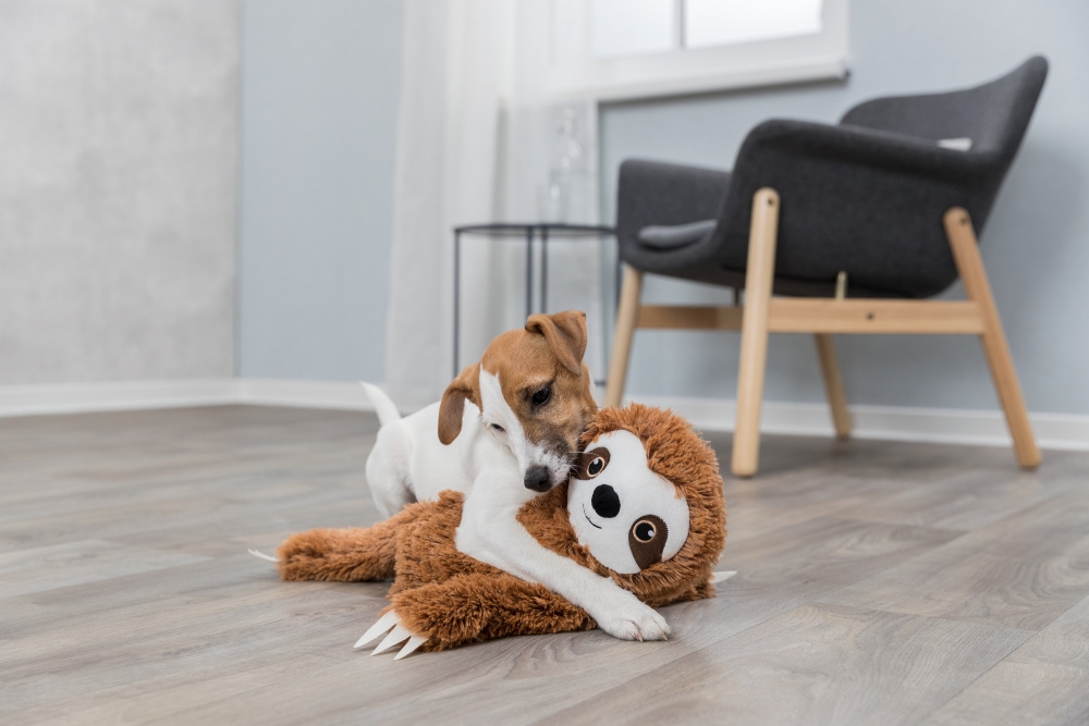 Zdjęcie Trixie Pluszowa zabawka dla psa leniwiec  różowy 56 cm