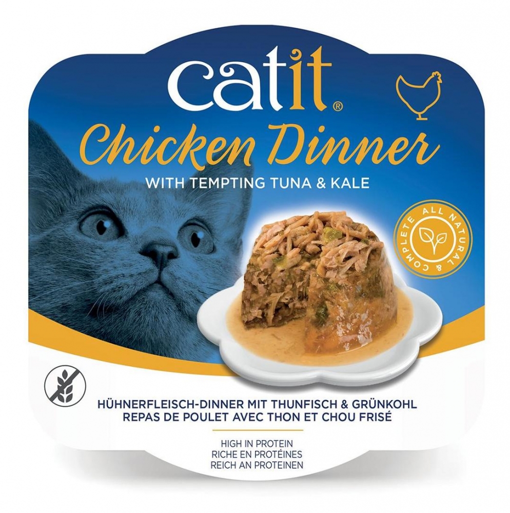 Zdjęcie Catit Chicken Dinner tacka dla kota  kurczak, tuńczyk i jarmuż 80g