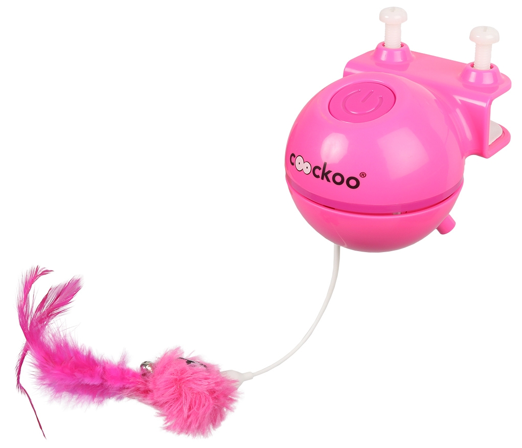 Zdjęcie Coockoo Foxy Laser Toy automatyczna wędka z laserkiem dla kota różowa 8 x 8 x 10.5 cm