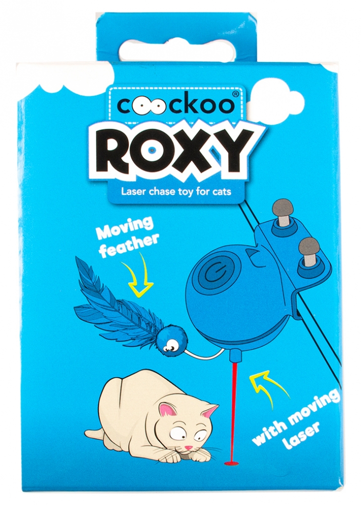 Zdjęcie Coockoo Foxy Laser Toy automatyczna wędka z laserkiem dla kota niebieska 8 x 8 x 10.5 cm