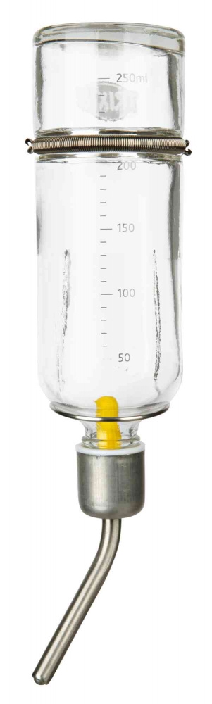 Zdjęcie Trixie Pojnik dla gryzoni szklany z zakrętką i rurką z nierdzewnej stali  250 ml 