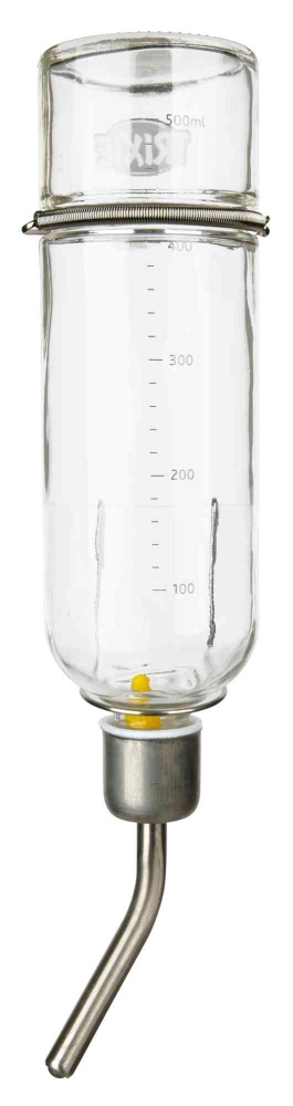 Zdjęcie Trixie Pojnik dla gryzoni szklany z zakrętką i rurką z nierdzewnej stali  500 ml 