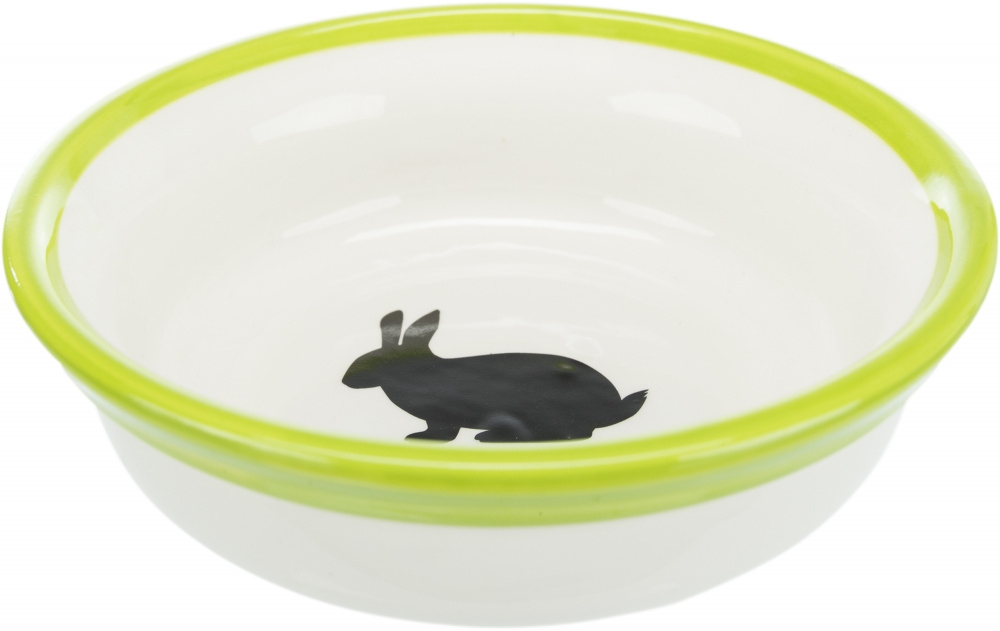 Zdjęcie Trixie Zestaw misek ceramicznych na stojaku  dla królika 2× 0,3 l/ø 13 cm