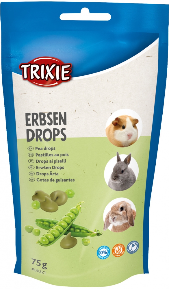 Zdjęcie Trixie Erbsen Drops dropsy witaminowe dla gryzoni  z zielonym groszkiem 75g