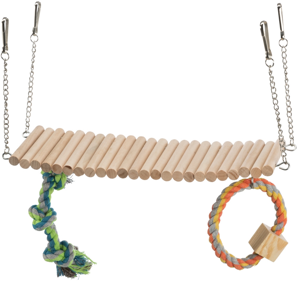 Zdjęcie Trixie Most wiszący z zabawkami dla gryzoni   30 × 17 × 9 cm