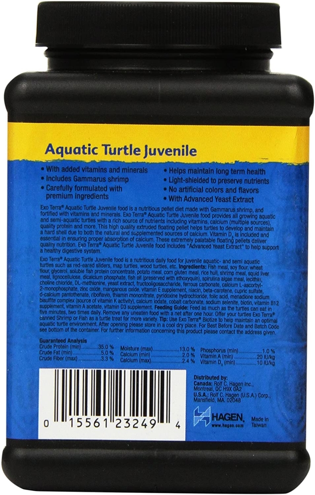 Zdjęcie Exo-Terra Aquatic Turtle Juvenile  pokarm dla młodych żółwi wodno-lądowych 265g